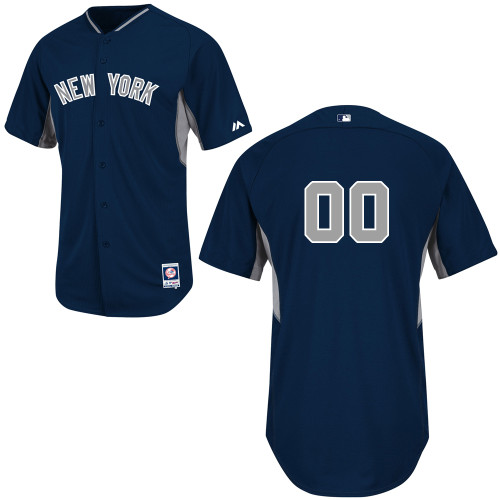Customized Youth MLB jersey-New York Yankees Authentic 2014 Navy Cool Base BP Baseball Jersey